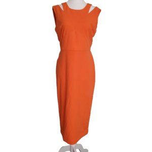 Calvin Klein cutout sheath dress in Ember